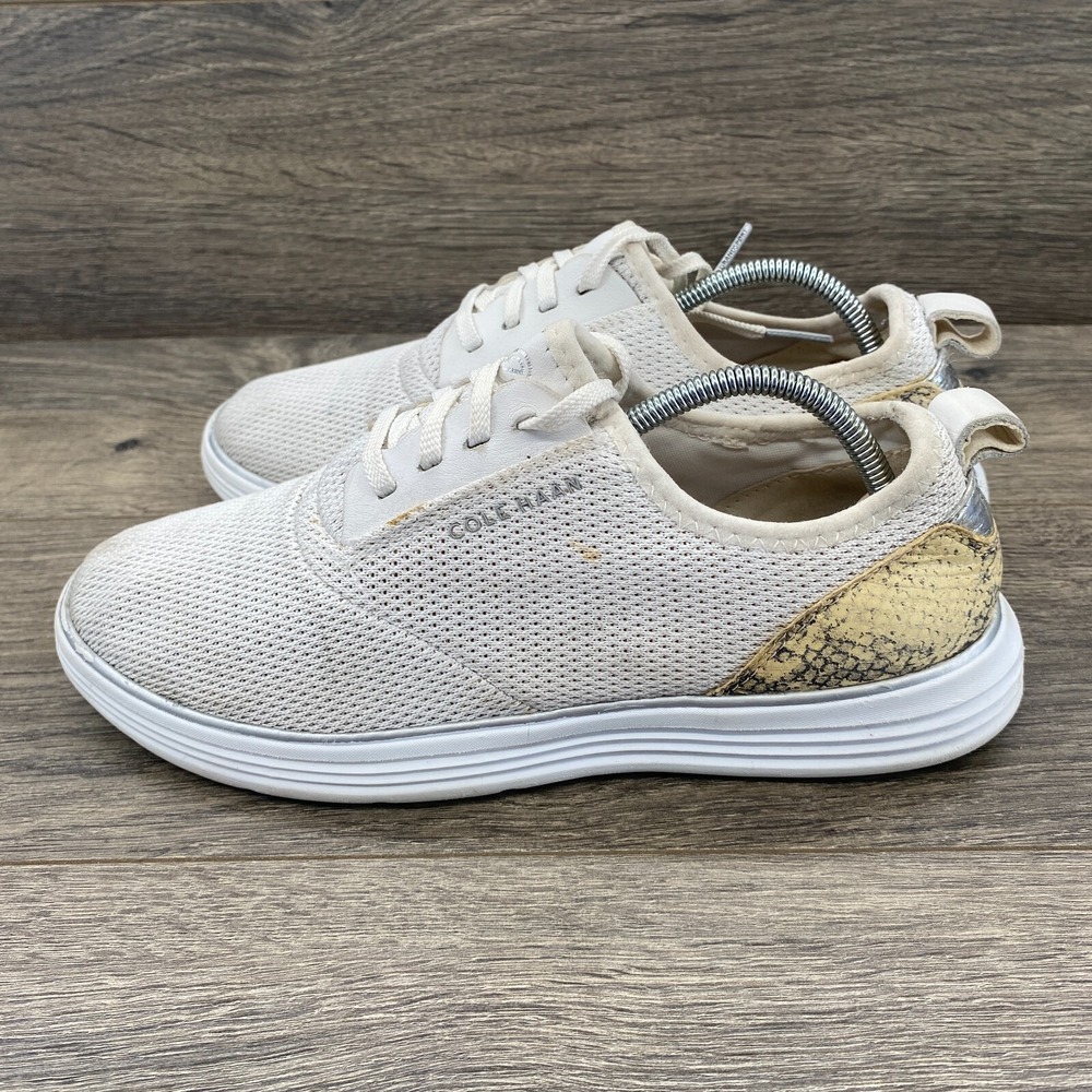 Cole Haan GRANDSPORT Journey Sneakers Shoes Women's Size 8 B White Python Print
